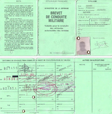 Conversion du brevet militaire en permis de conduire civil